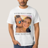 Persoonlijke foto en tekst t-shirt (Voorkant)
