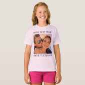 Persoonlijke foto en tekst t-shirt (Voorkant volledig)