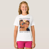 Persoonlijke foto en tekst t-shirt (Voorkant volledig)