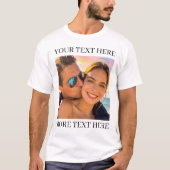 Persoonlijke foto en tekst t-shirt (Voorkant)