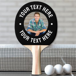Persoonlijke foto en tekst tafeltennisbatje