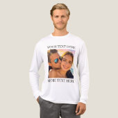 Persoonlijke foto en tekst Tri-Blend shirt (Voorkant)