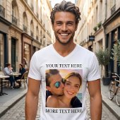 Persoonlijke foto en tekst Tri-Blend shirt