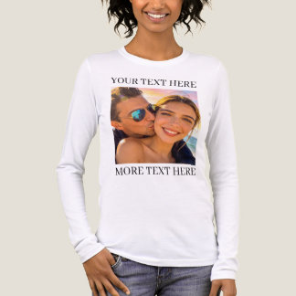 Persoonlijke foto en tekst Tri-Blend shirt