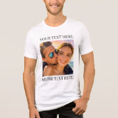 Persoonlijke foto en tekst Tri-Blend shirt (Voorkant)