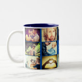 Persoonlijke foto en tekst tweekleurige koffiemok (Links)