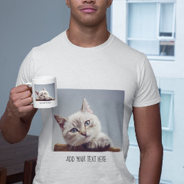Persoonlijke foto en tekst van Pet T-shirt