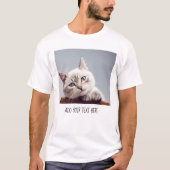Persoonlijke foto en tekst van Pet T-shirt (Voorkant)