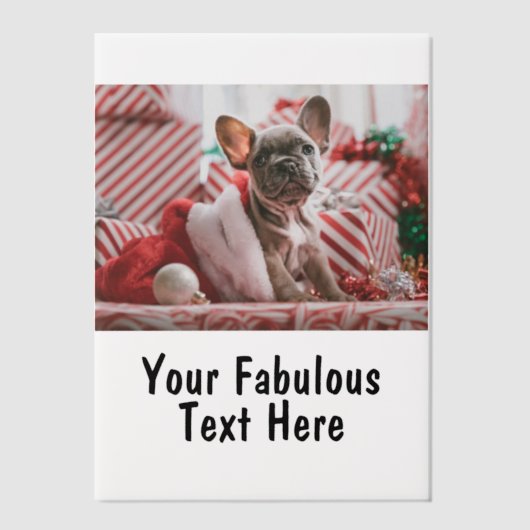 Persoonlijke foto en tekst vellum uitnodigingen (Voorkant)