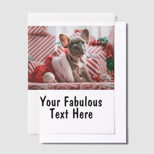 Persoonlijke foto en tekst vellum uitnodigingen (Offset)