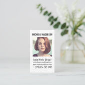 Persoonlijke foto en tekst visitekaartje (Staand voorkant)