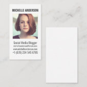 Persoonlijke foto en tekst visitekaartje (Voorkant / Achterkant)