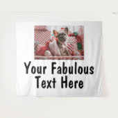 Persoonlijke foto en tekst wandkleed (Voorkant (horizontaal))