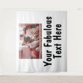 Persoonlijke foto en tekst wandkleed (Voorkant)