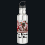 Persoonlijke foto en tekst waterfles<br><div class="desc">Speciaal uw milieuvriendelijke foto- en tekstflesje van roestvrij staal. Om het even welke doopvont,  om het even welke achtergrond,  om het even welk formaat en grootte van het afbeelding.</div>
