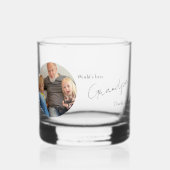 Persoonlijke foto en tekst whisky glas (Voorkant)