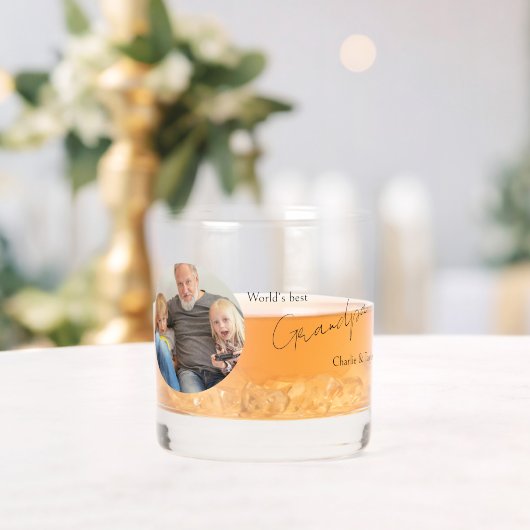Persoonlijke foto en tekst whisky glas (Insitu (Huwelijk))