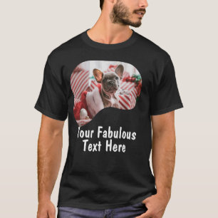 Persoonlijke foto- en tekstblobvorm t-shirt