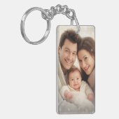 Persoonlijke foto- en tekstfoto-acryl Sleutelhange Sleutelhanger (Voorkant Links)