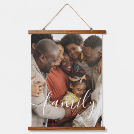 Persoonlijke foto en tekstfoto hangend wandkleed