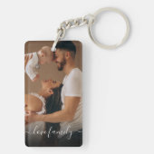 Persoonlijke foto- en tekstfoto-inkuilkeychai sleutelhanger (achterkant)