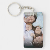 Persoonlijke foto- en tekstfoto-inkuilkeychai sleutelhanger (Voorkant)