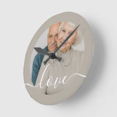 Persoonlijke foto en tekstfoto ronde klok (Hoek)