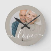 Persoonlijke foto en tekstfoto ronde klok (Voorkant)