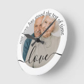 Persoonlijke foto en tekstfoto ronde klok (Hoek)