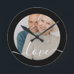 Persoonlijke foto en tekstfoto ronde klok<br><div class="desc">Maak een Persoonlijke de muurklok van de Foto van Ricaso - voeg uw eigen foto en tekst toe - de giften van de fotoketter</div>