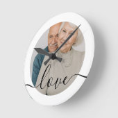 Persoonlijke foto en tekstfoto ronde klok (Hoek)
