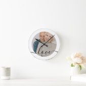Persoonlijke foto en tekstfoto ronde klok (Huis)