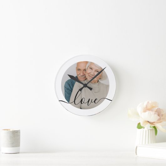 Persoonlijke foto en tekstfoto ronde klok (Huis)