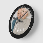 Persoonlijke foto en tekstfoto ronde klok (Hoek)