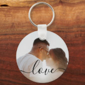 Persoonlijke foto en tekstfoto sleutelhanger (Voorkant)