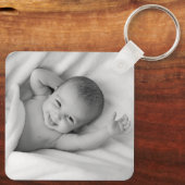 Persoonlijke foto- en tekstfoto-Sleutelhanger Sleutelhanger (Achterkant)