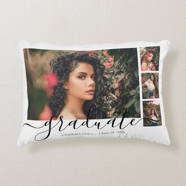 Persoonlijke foto- en tekstfotocollage accent kussen (Voorkant)