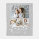 Persoonlijke foto- en tekstfotocollage fleece deken (Voorkant)