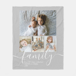 Persoonlijke foto- en tekstfotocollage fleece deken