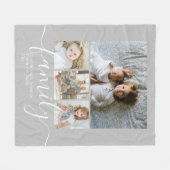 Persoonlijke foto- en tekstfotocollage fleece deken (Voorkant (Horizontaal))