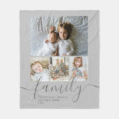 Persoonlijke foto- en tekstfotocollage fleece deken (Voorkant)