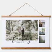 Persoonlijke foto- en tekstfotocollage hangend wandkleed (Voorkant)