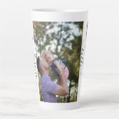 Persoonlijke foto- en tekstfotocollage latte mok (Voorkant)