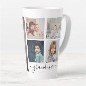 Persoonlijke foto- en tekstfotocollage latte mok (Rechterhoek)