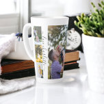 Persoonlijke foto- en tekstfotocollage latte mok<br><div class="desc">Maak een Persoonlijke familiefoto de laatste mok van Ricaso - voeg uw eigen foto's en tekst toe - foto collage keepomwille giften</div>