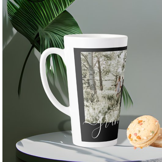 Persoonlijke foto- en tekstfotocollage latte mok