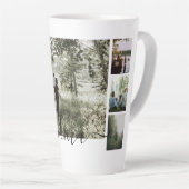 Persoonlijke foto- en tekstfotocollage latte mok (Rechterhoek)