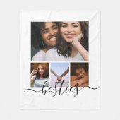 Persoonlijke foto- en tekstfotocollage-vrienden fleece deken (Voorkant)