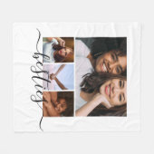 Persoonlijke foto- en tekstfotocollage-vrienden fleece deken (Voorkant (Horizontaal))