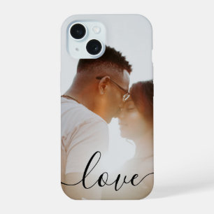 Persoonlijke foto- en tekstfotoliefhebbers iPhone 15 case